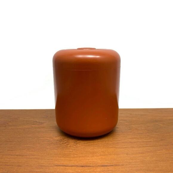 Vintage Modernist Orange Lidded Canister Don Dame Design by Trend Pacific Japan - Picture 2 of 9
